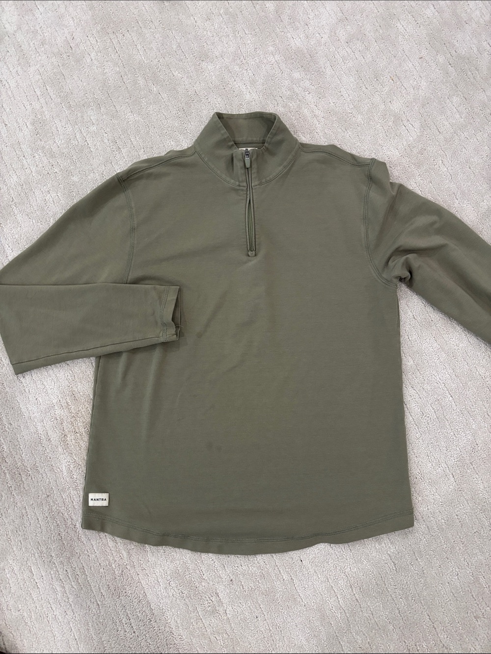 Men's Olive Half-Zip Pullover